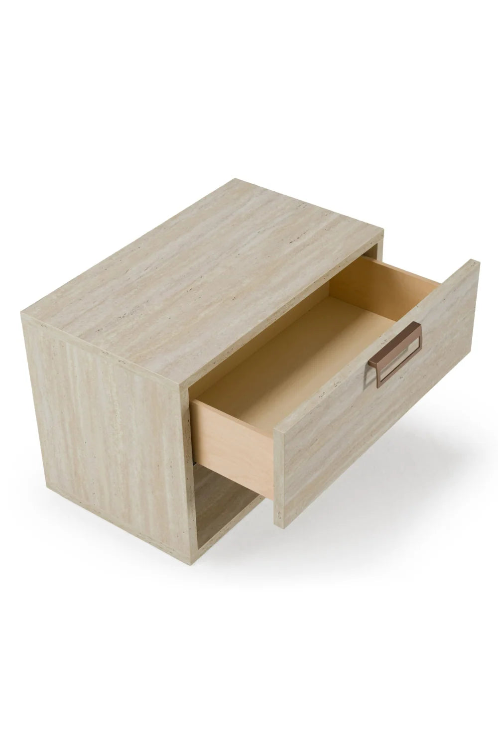 Luxury Modern Lago Travertine Nightstand European Style for Villa