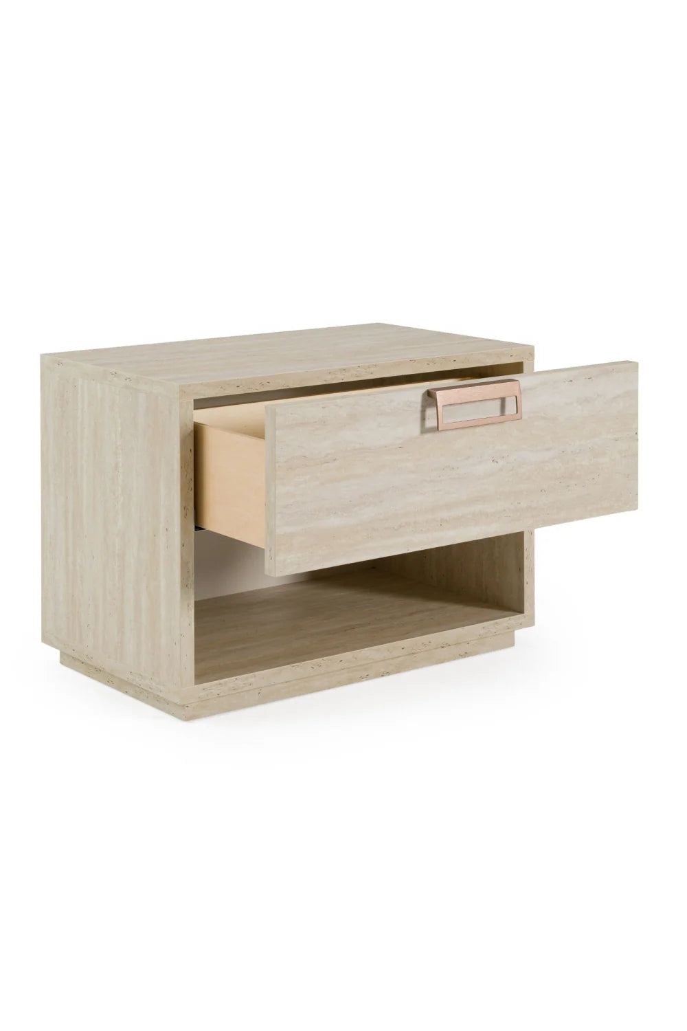 Luxury Modern Lago Travertine Nightstand European Style for Villa