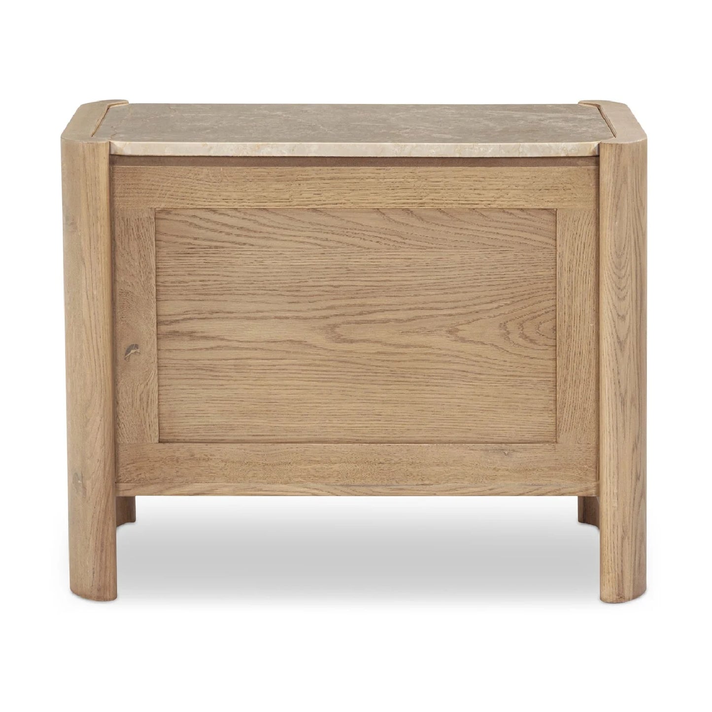 Luxury Modern Lane Marble Top Oak Nightstand European Style for Villa