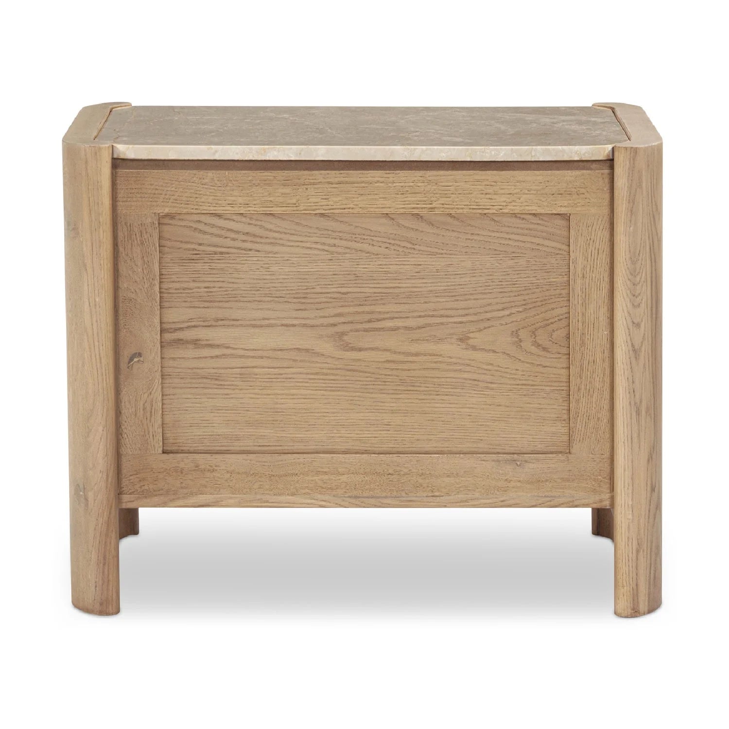 Luxury Modern Lane Marble Top Oak Nightstand European Style for Villa