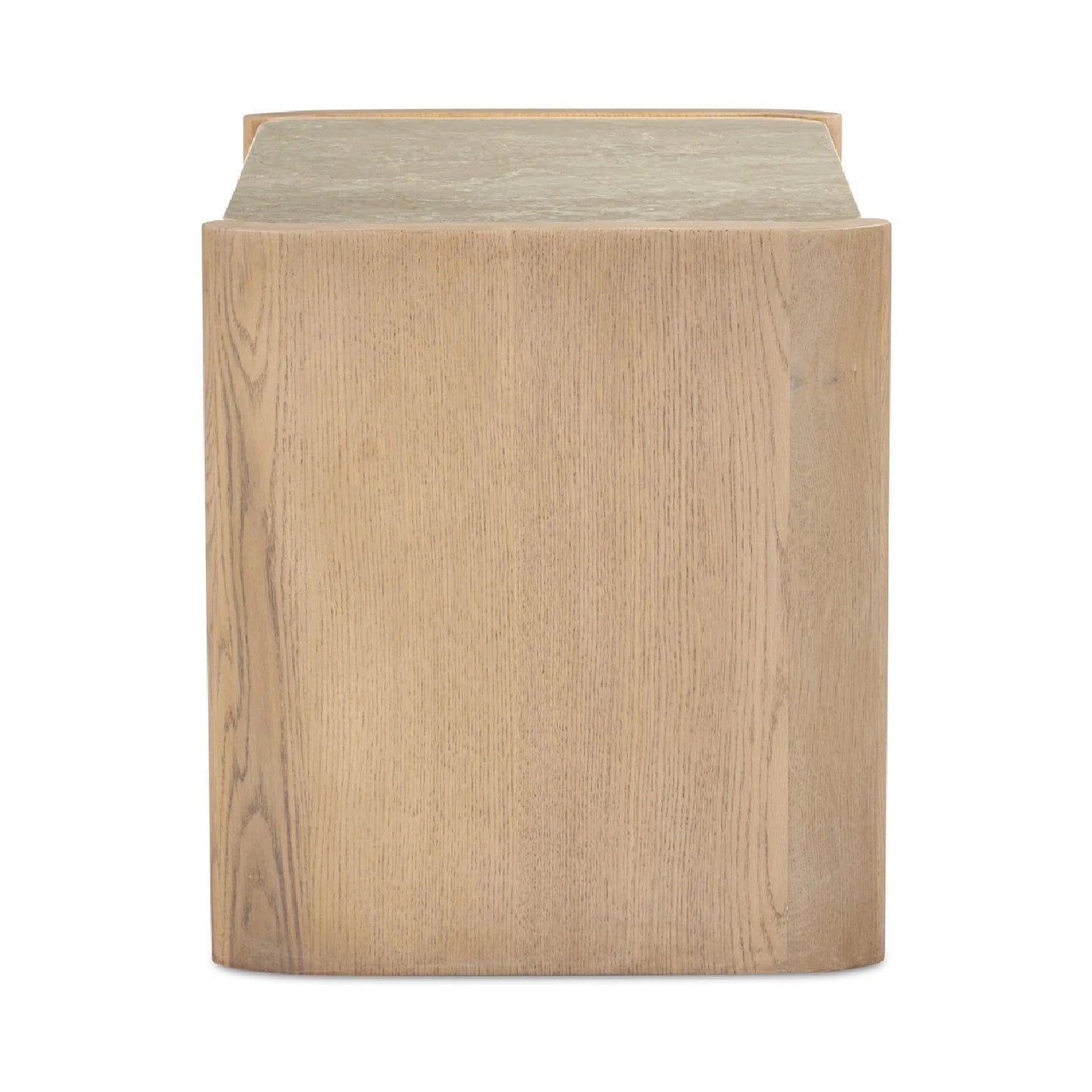 Luxury Modern Lane Marble Top Oak Nightstand European Style for Villa