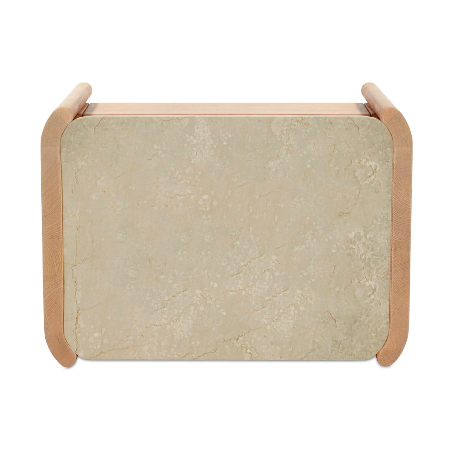 Luxury Modern Lane Marble Top Oak Nightstand European Style for Villa