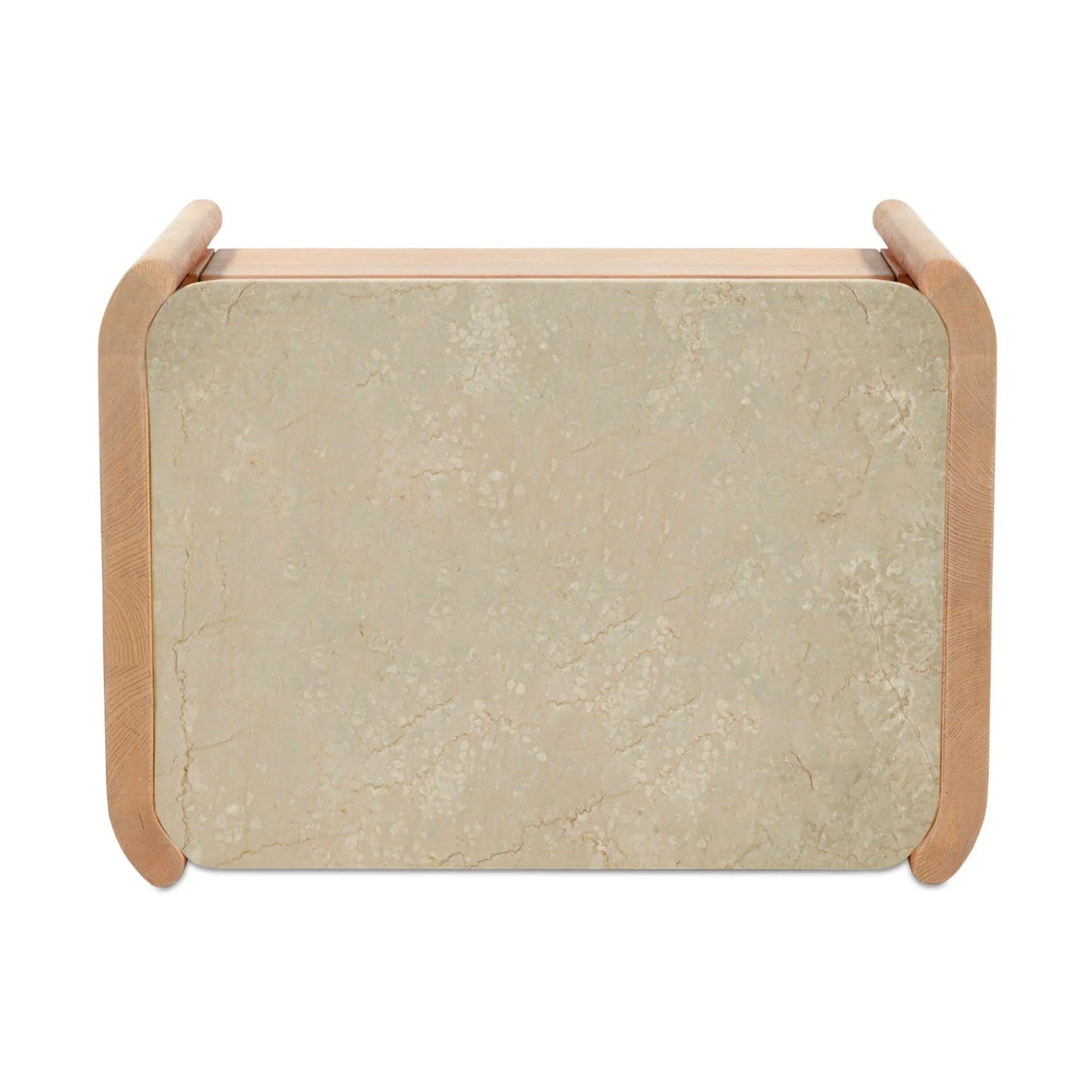Luxury Modern Lane Marble Top Oak Nightstand European Style for Villa