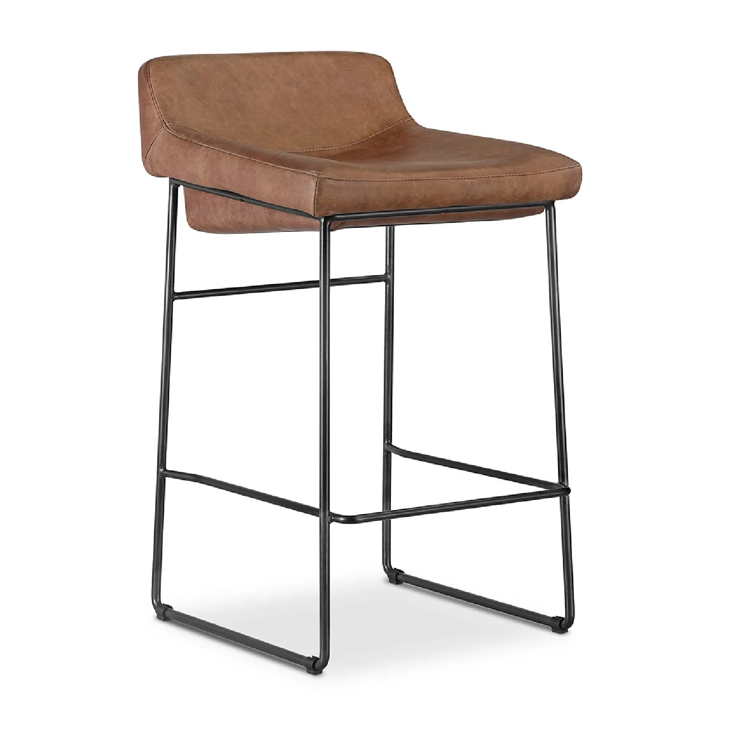 Luxury Modern Leather Counter Stools European Style for Villa
