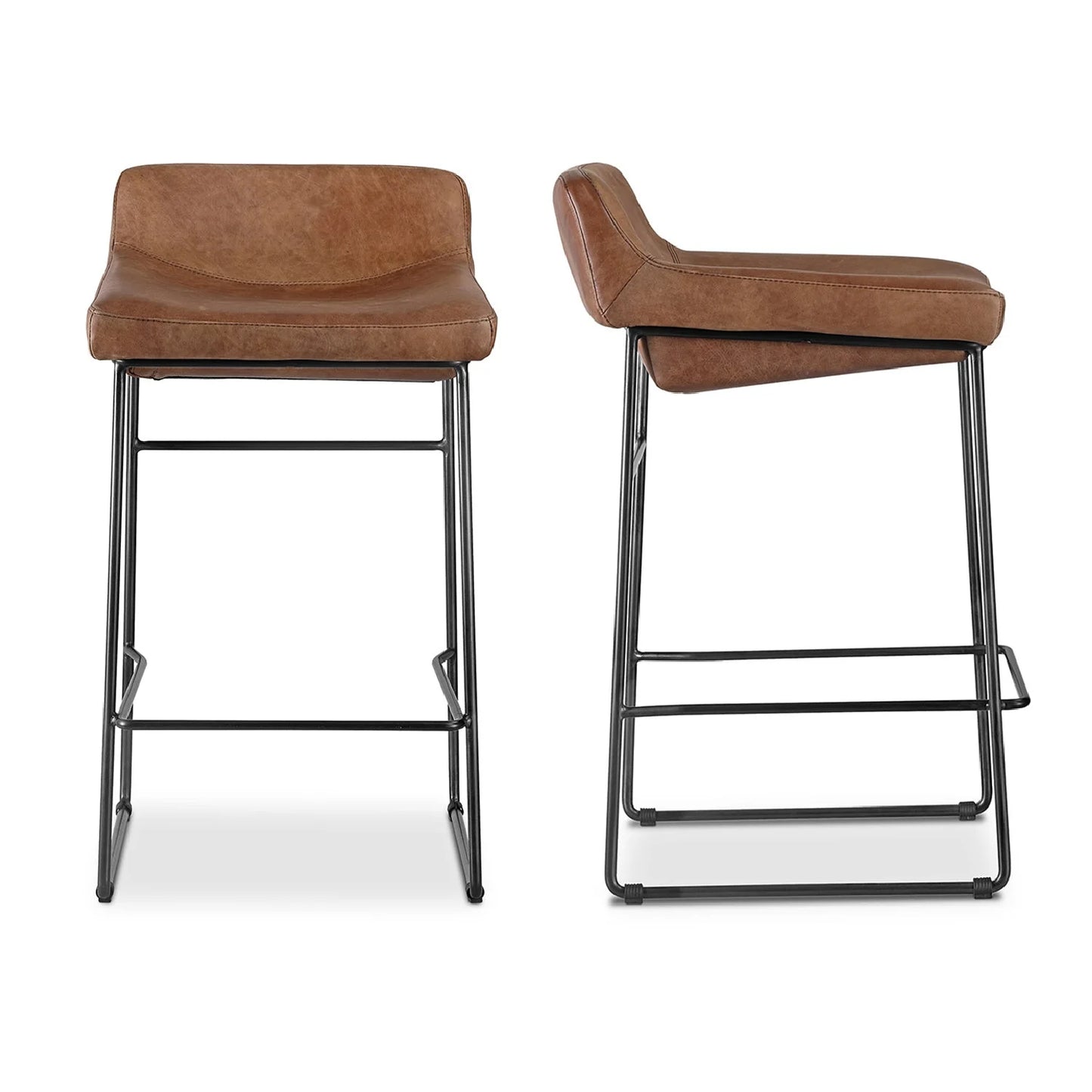 Luxury Modern Leather Counter Stools European Style for Villa