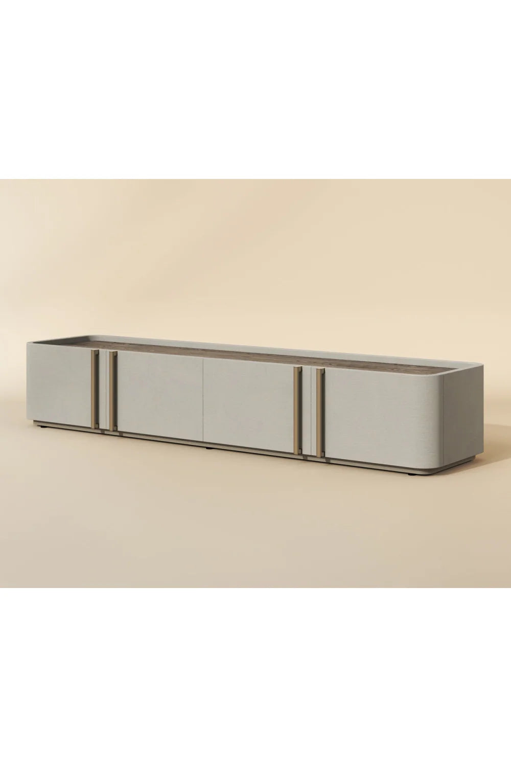 Luxury Modern Leather Storage Cabinet European Style for Villa