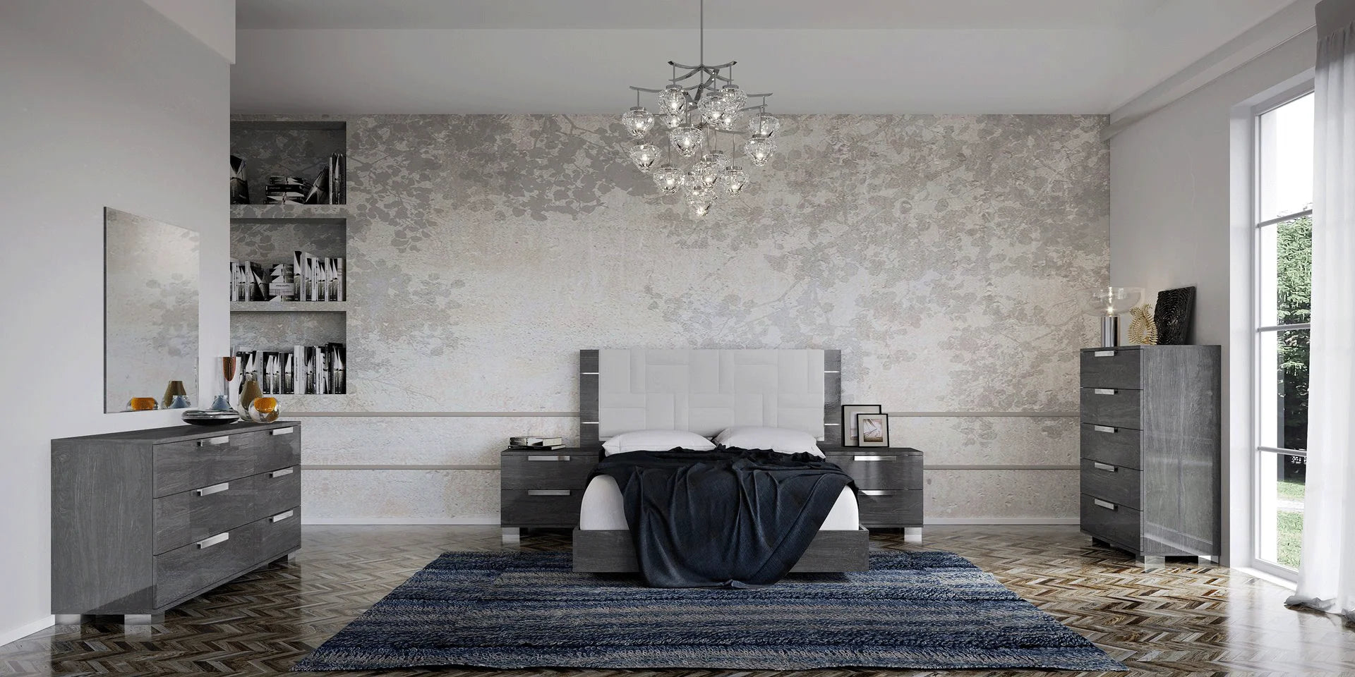 Luxury Modern Letto Bedroom Collection European Style for Villa
