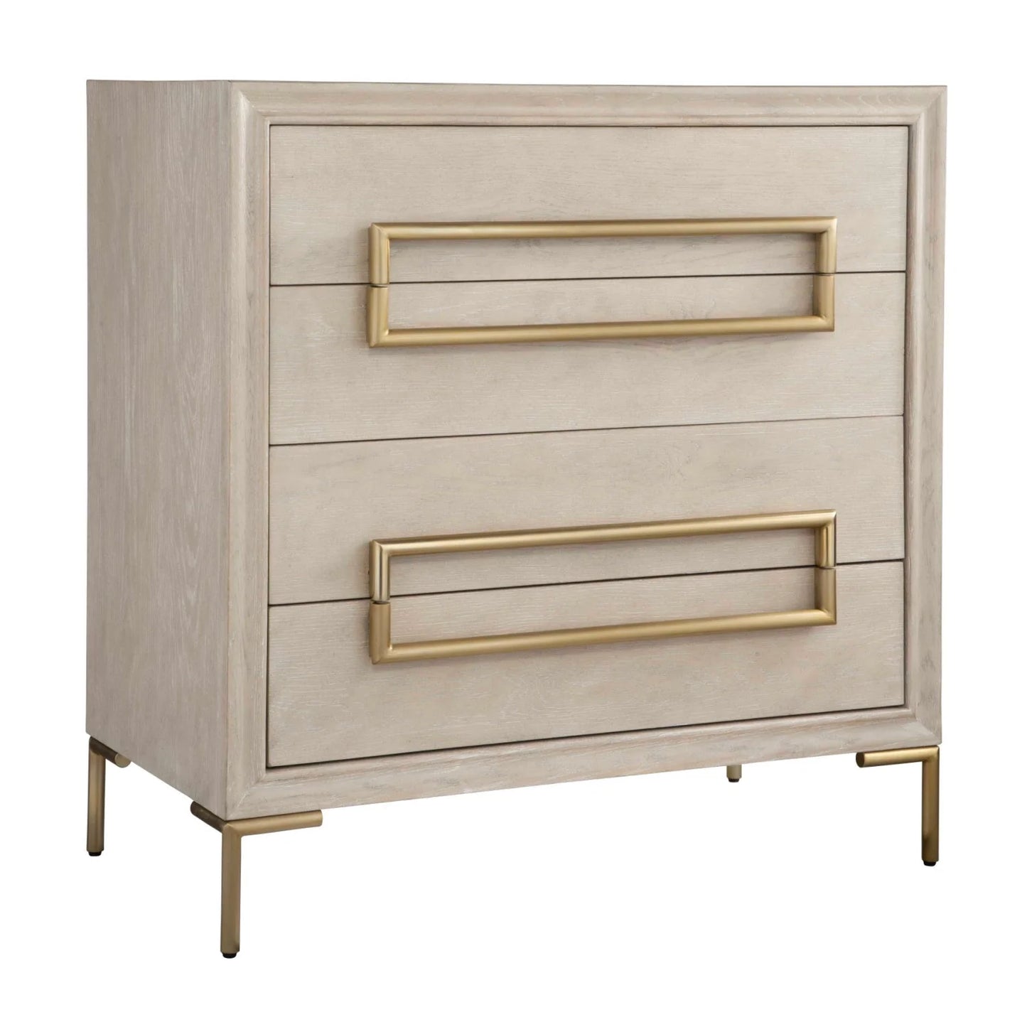 Luxury Modern Light Oak 4-Drawer Accent Chest European Style for Villa