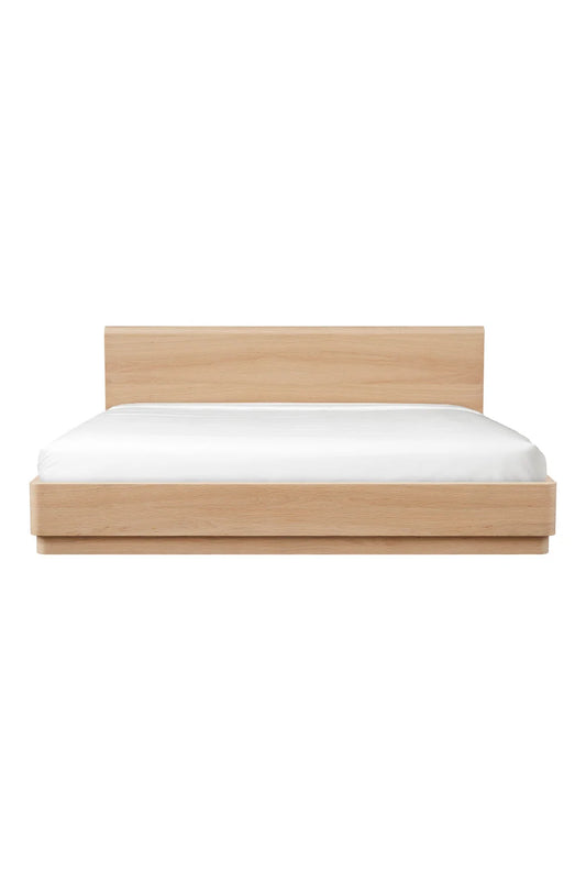 Luxury Modern Light Oak Bed European Style for Villa