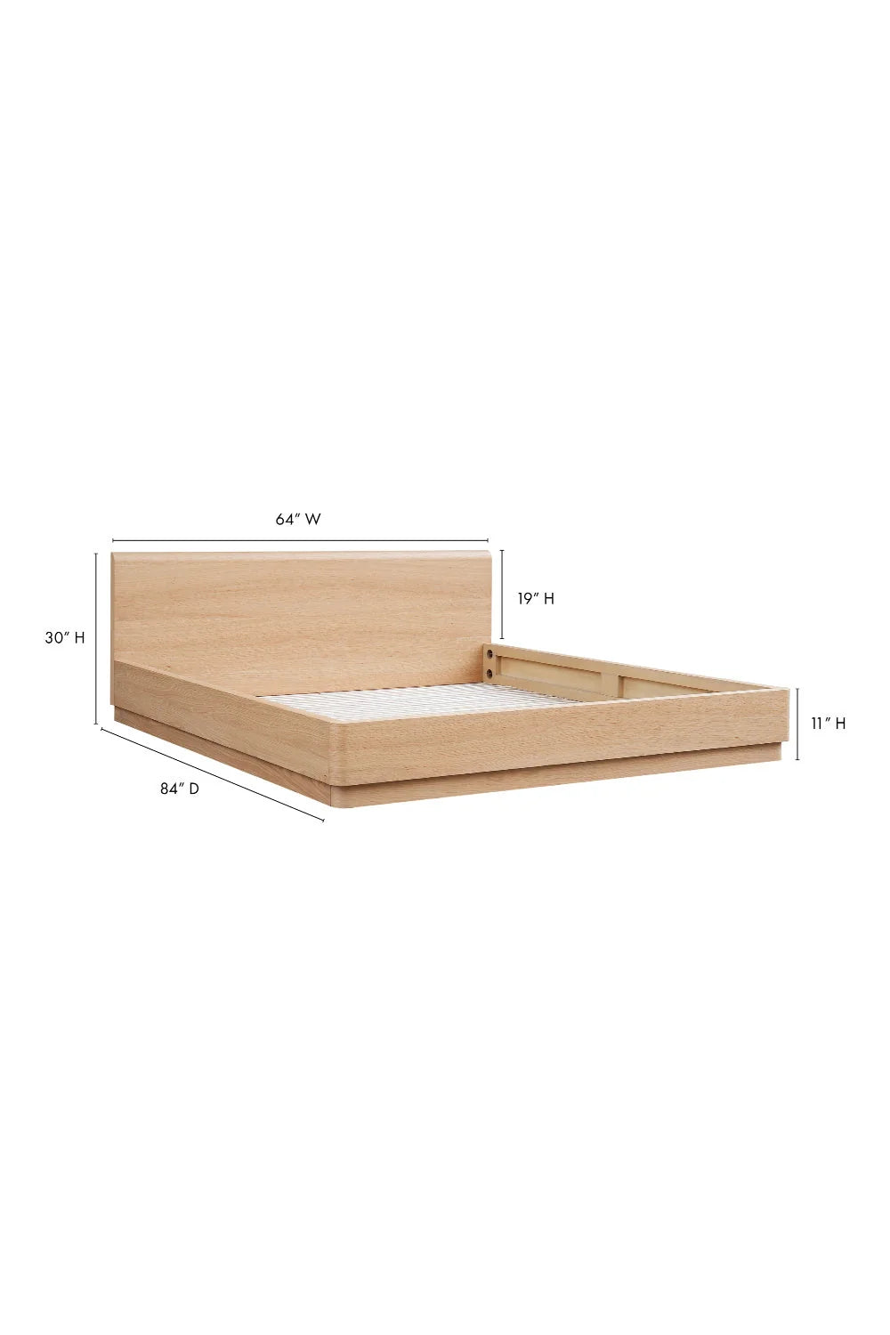 Luxury Modern Light Oak Bed European Style for Villa