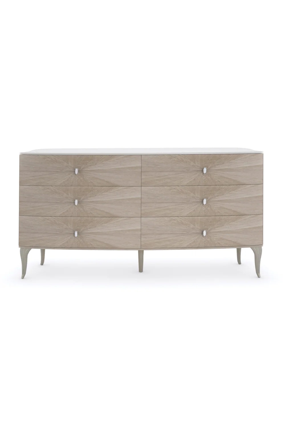 Luxury Modern Lillian Wooden 6-Drawer Dresser European Style for Villa