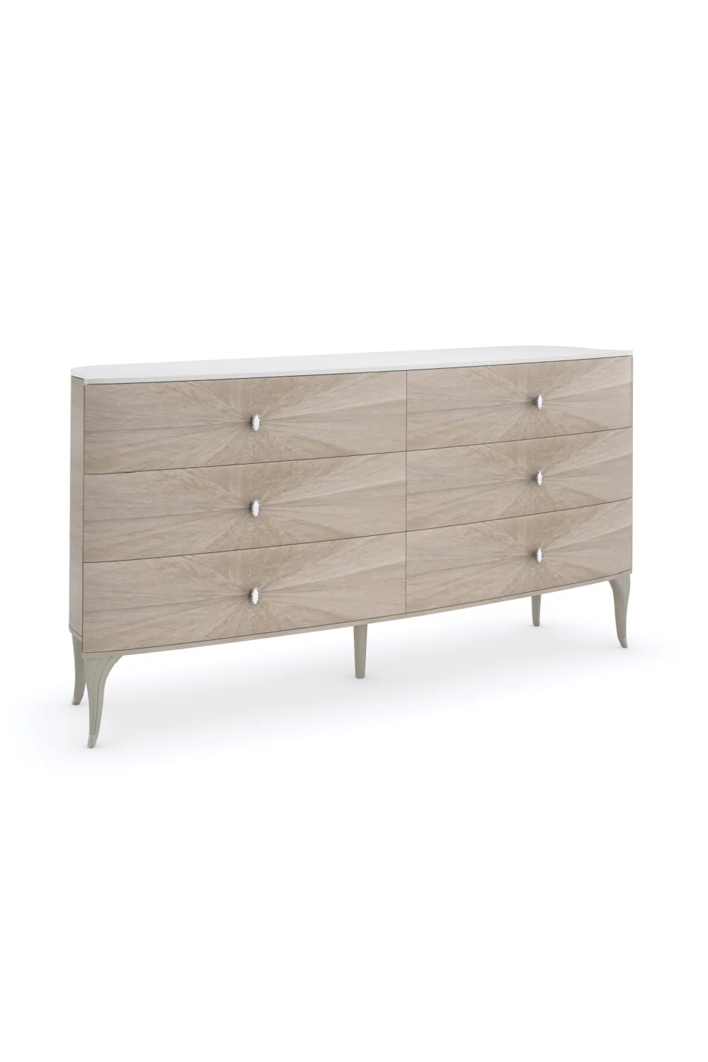 Luxury Modern Lillian Wooden 6-Drawer Dresser European Style for Villa