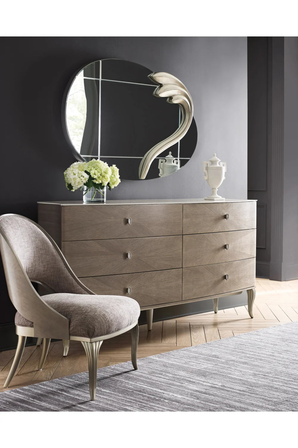 Luxury Modern Lillian Wooden 6-Drawer Dresser European Style for Villa