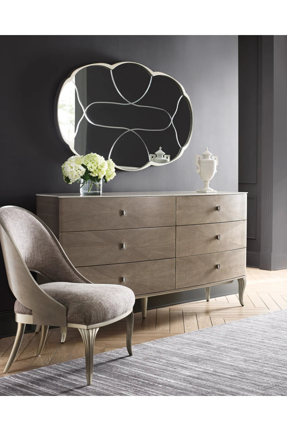 Luxury Modern Lillian Wooden 6-Drawer Dresser European Style for Villa