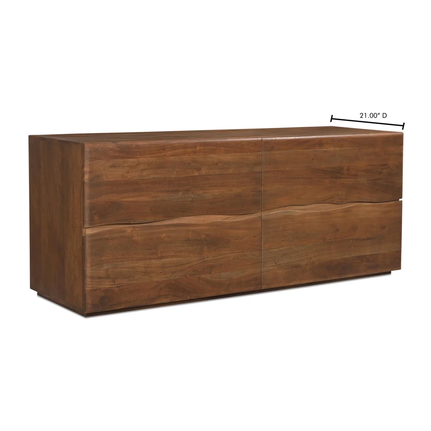Luxury Modern Live-Edge Acacia 4-Drawer Dresser European Style for Villa