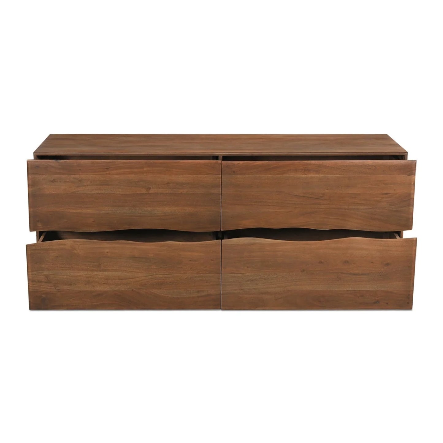 Luxury Modern Live-Edge Acacia 4-Drawer Dresser European Style for Villa