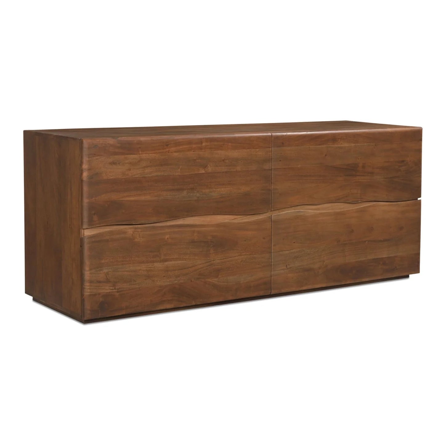 Luxury Modern Live-Edge Acacia 4-Drawer Dresser European Style for Villa