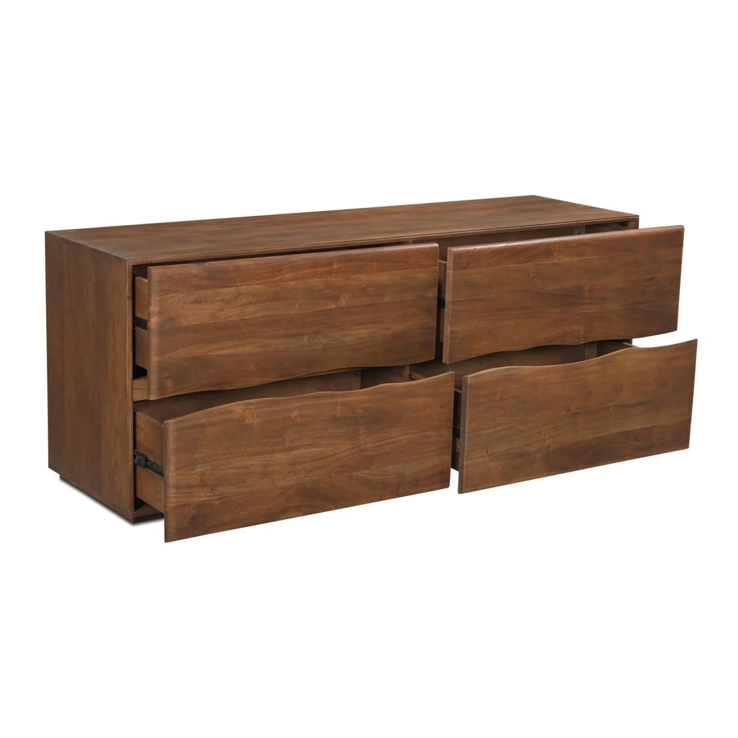 Luxury Modern Live-Edge Acacia 4-Drawer Dresser European Style for Villa