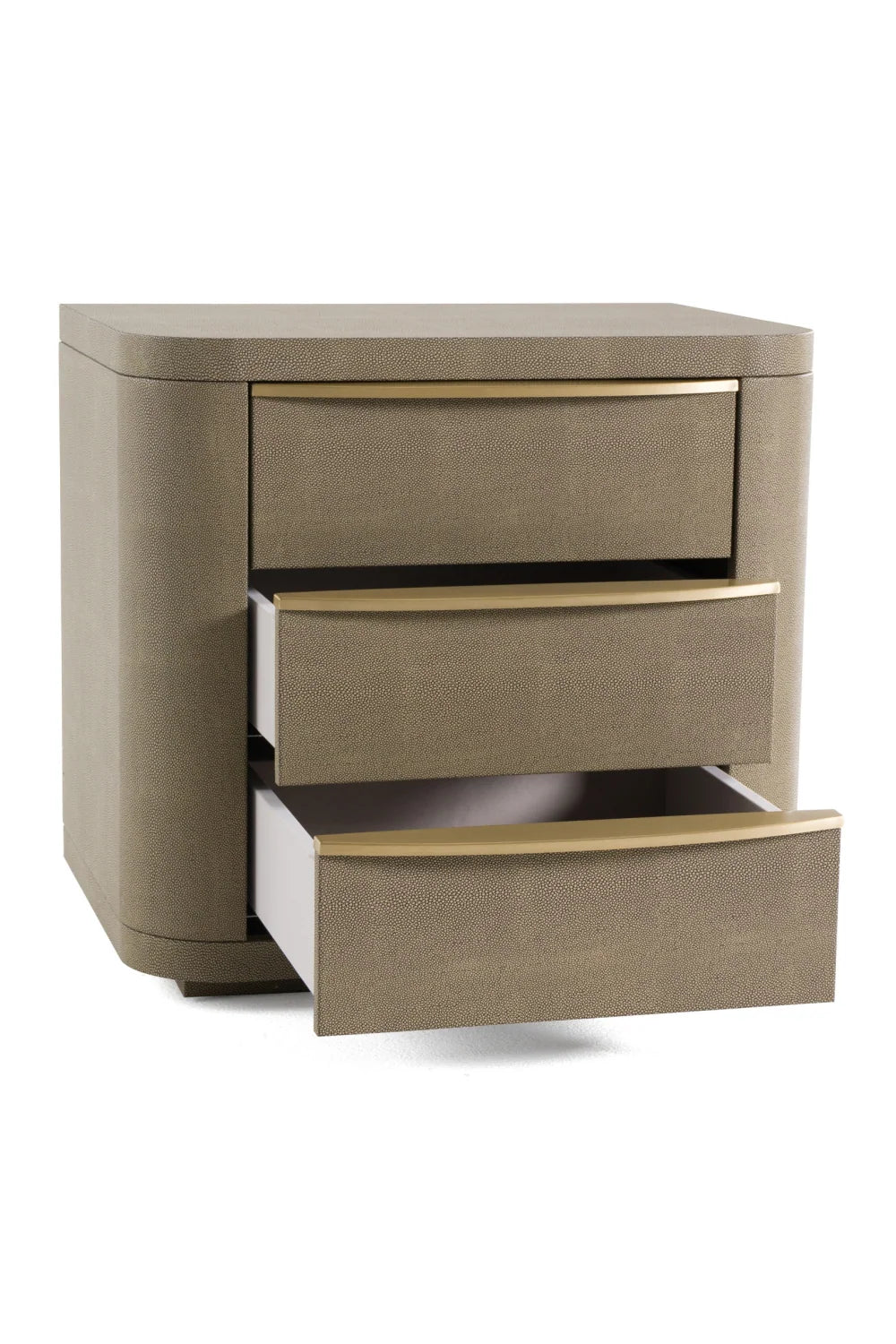 Luxury Modern Lois 3-Drawer Nightstand European Style for Villa