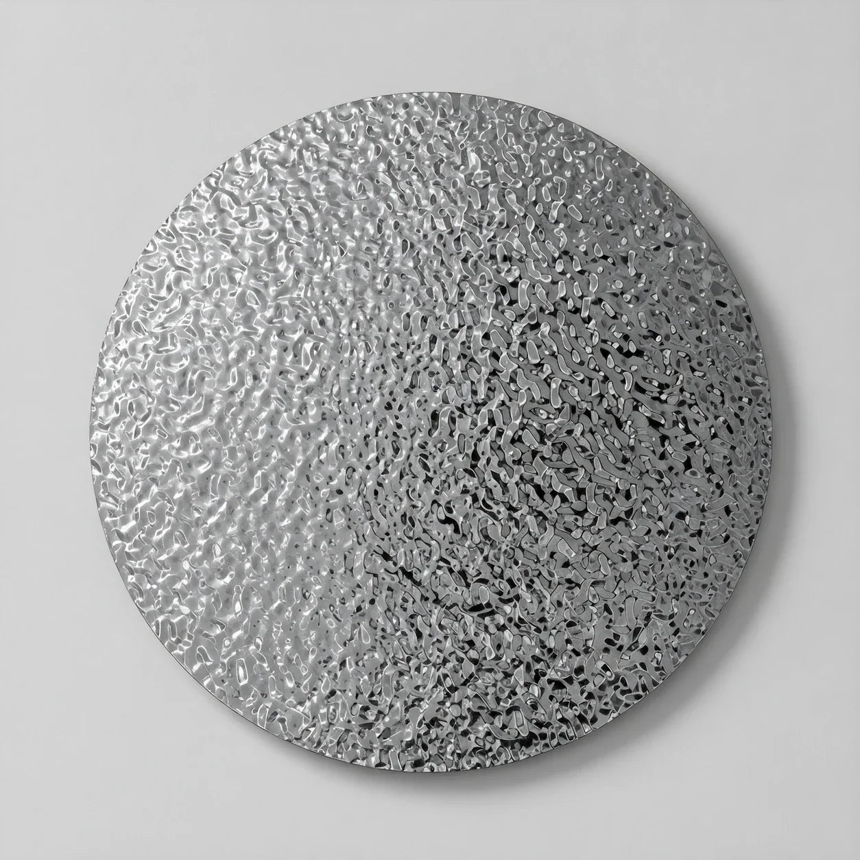 Luxury Modern Lucien Chrome Round Mirror European Style for Villa