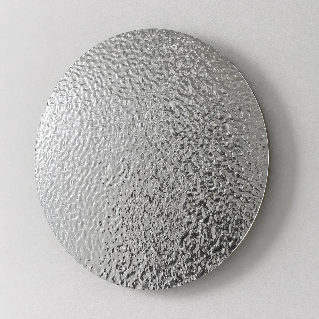 Luxury Modern Lucien Chrome Round Mirror European Style for Villa