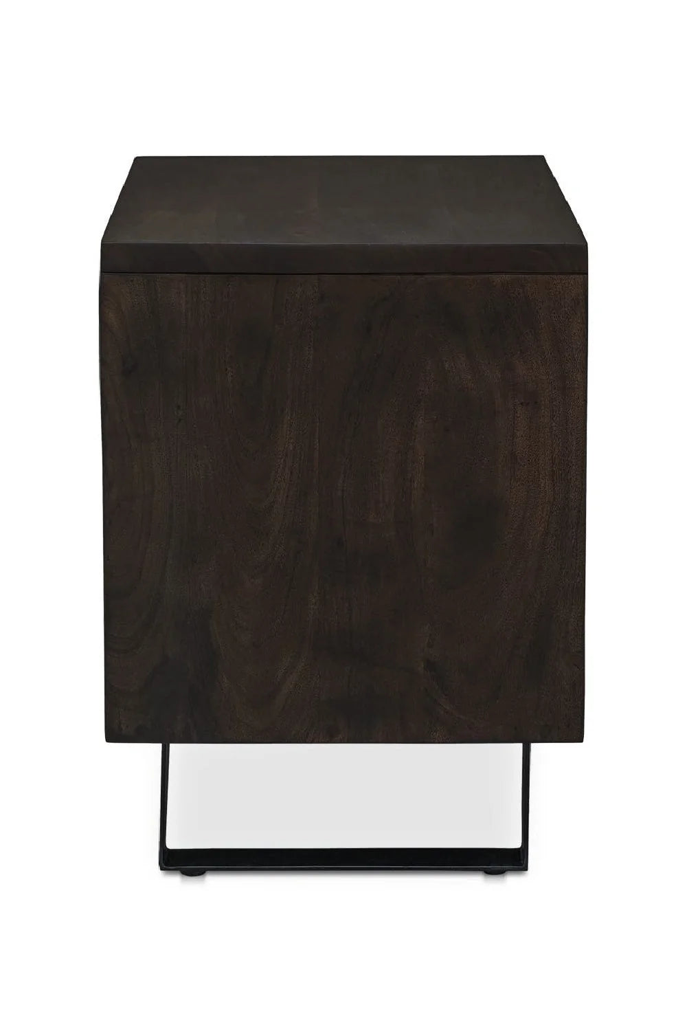 Luxury Modern Madagascar 1-Drawer Acacia Nightstand European Style for Villa
