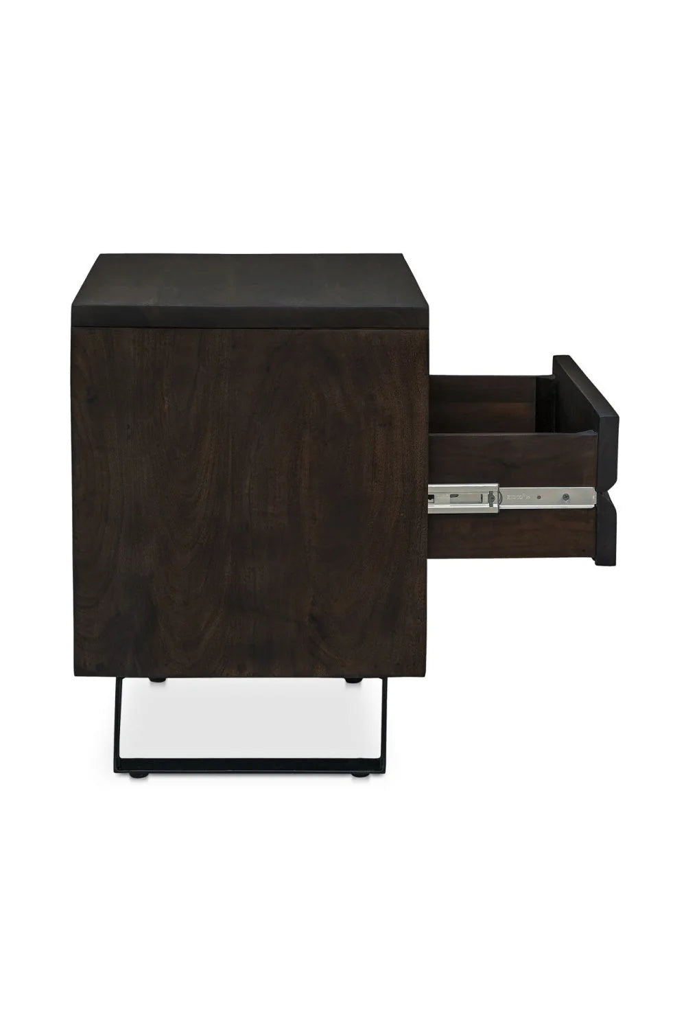 Luxury Modern Madagascar 1-Drawer Acacia Nightstand European Style for Villa