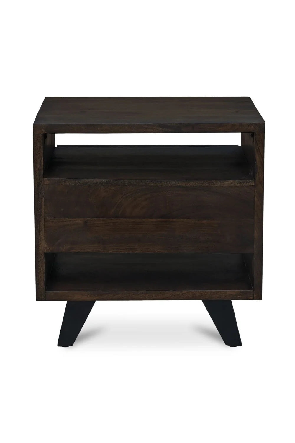Luxury Modern Madagascar 1-Drawer Acacia Nightstand European Style for Villa