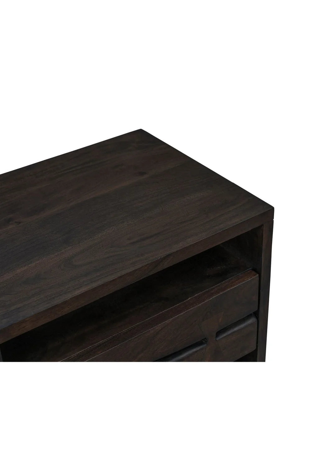 Luxury Modern Madagascar 1-Drawer Acacia Nightstand European Style for Villa