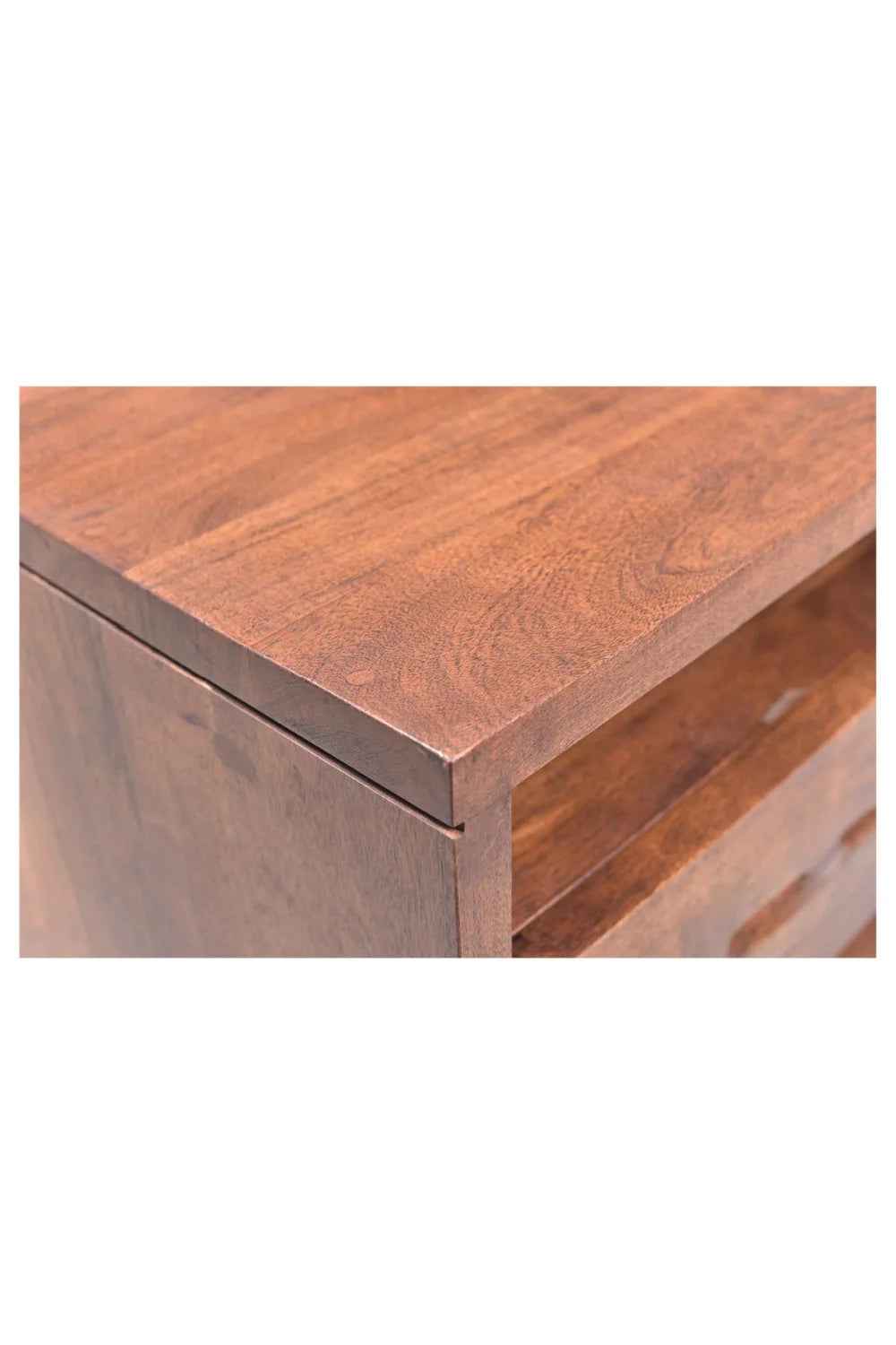 Luxury Modern Madagascar 1-Drawer Acacia Nightstand European Style for Villa