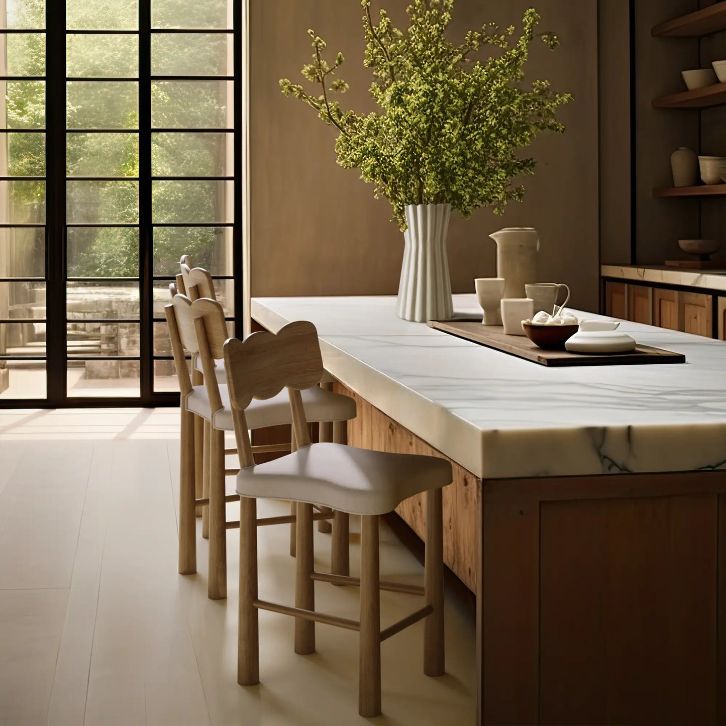 Luxury Modern Madeleine Counter Stool European Style for Villa