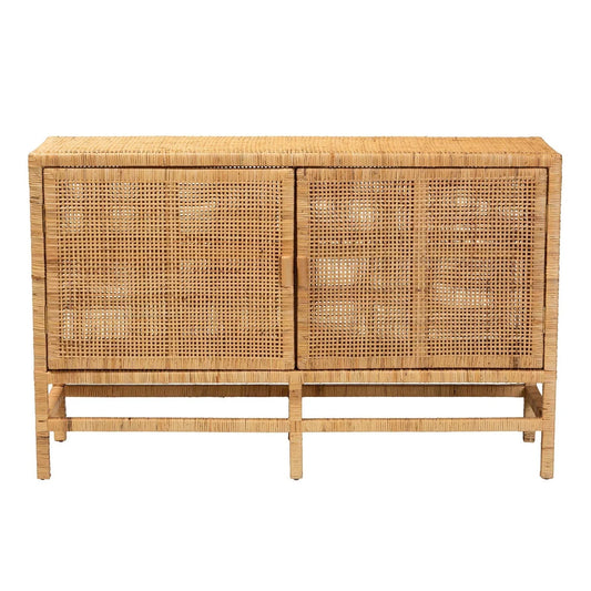 Luxury Modern Mahogany Rattan Cabinet European Style for Villa