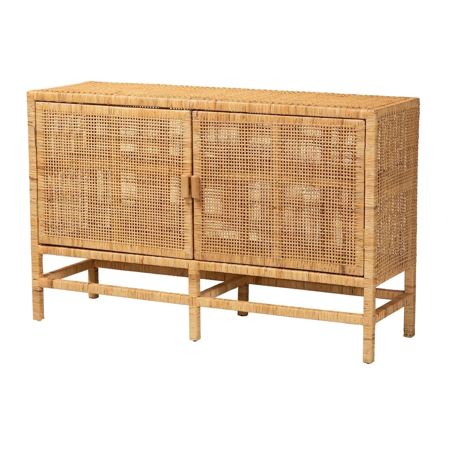 Luxury Modern Mahogany Rattan Cabinet European Style for Villa
