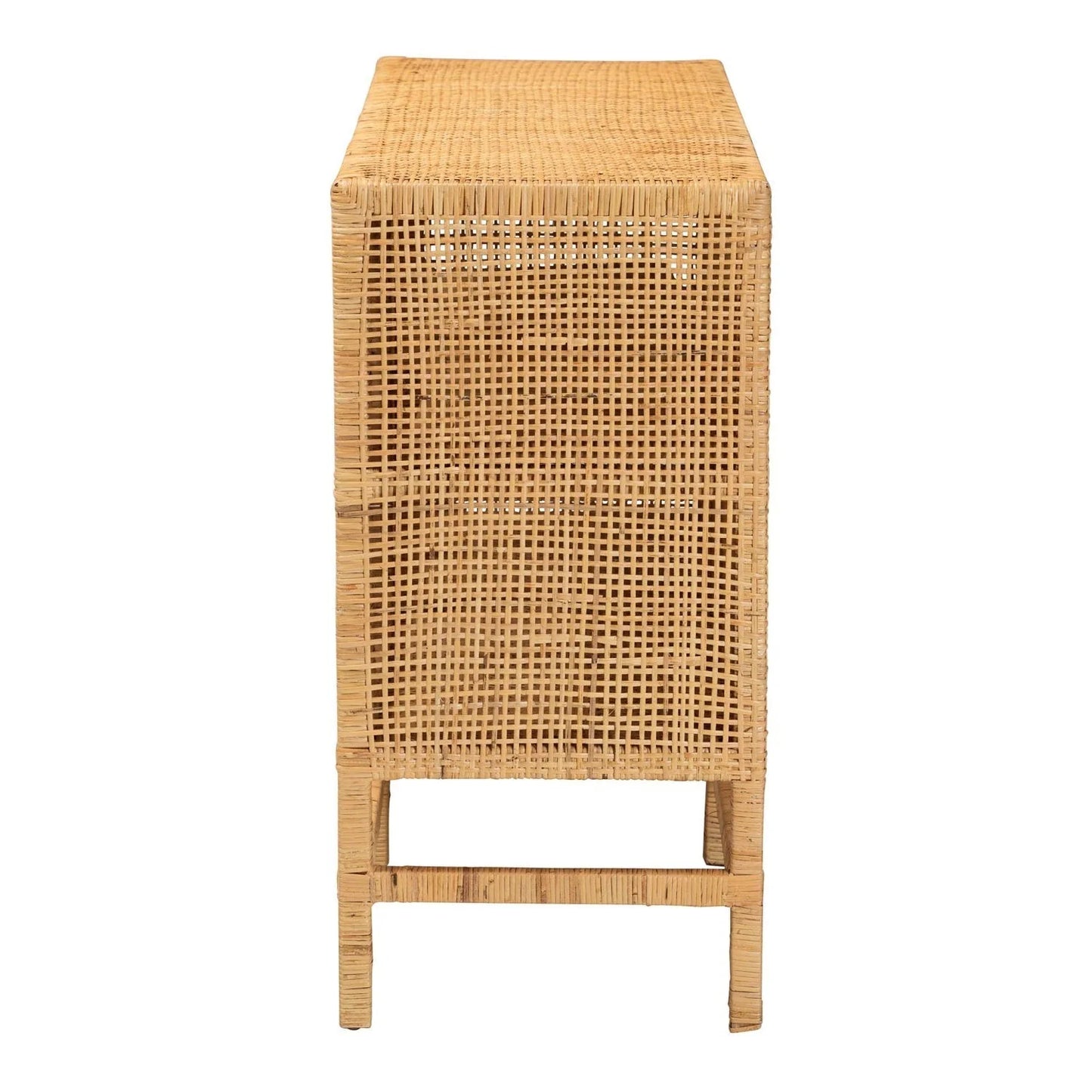 Luxury Modern Mahogany Rattan Cabinet European Style for Villa