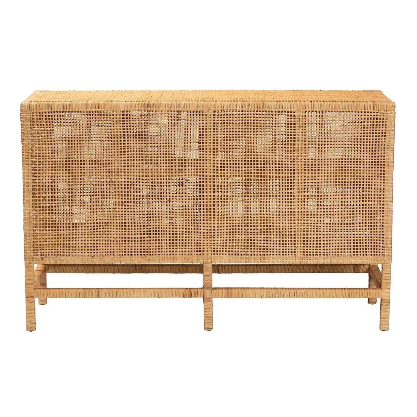 Luxury Modern Mahogany Rattan Cabinet European Style for Villa