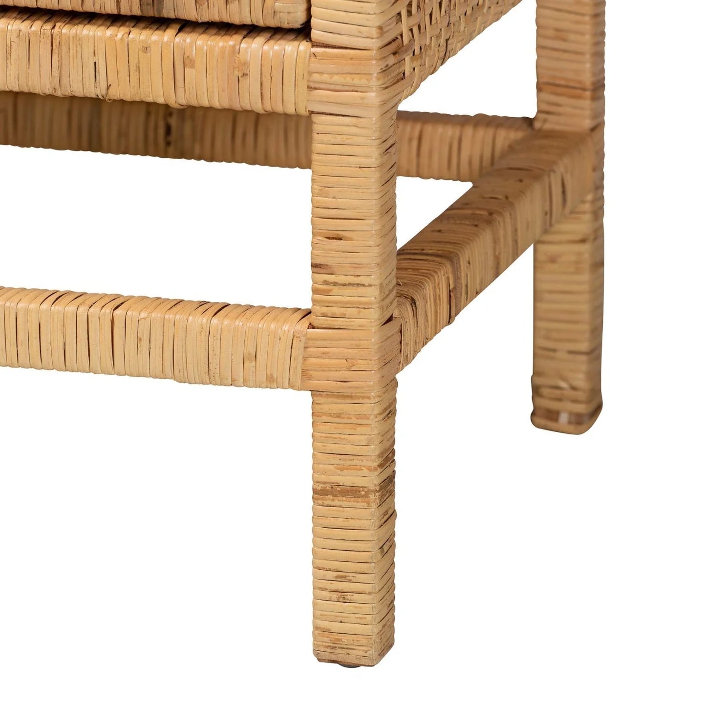 Luxury Modern Mahogany Rattan Cabinet European Style for Villa