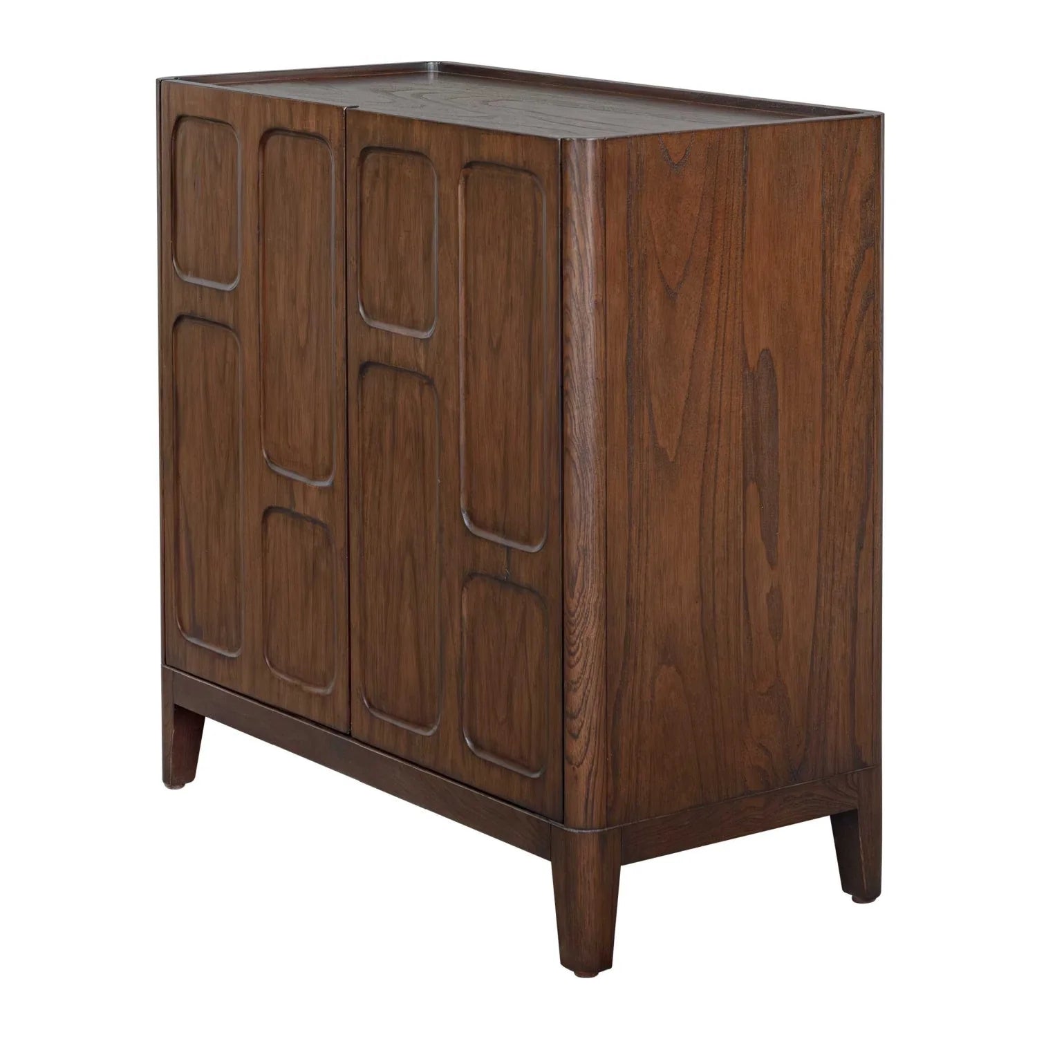 Luxury Modern Mahogany Wood 2-Door Cabinet European Style for Villa