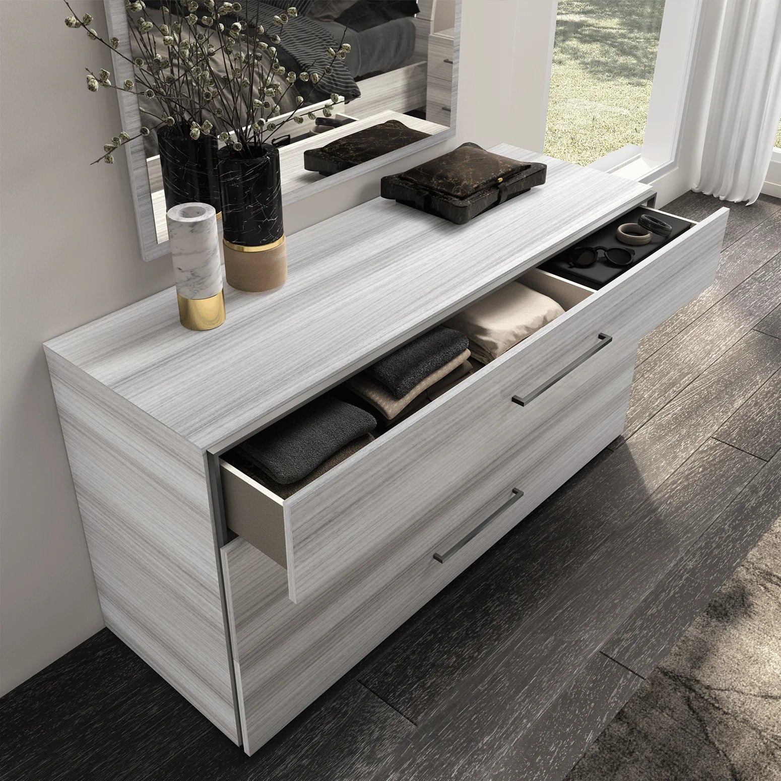 Luxury Modern Malta Bedroom Collection European Style for Villa