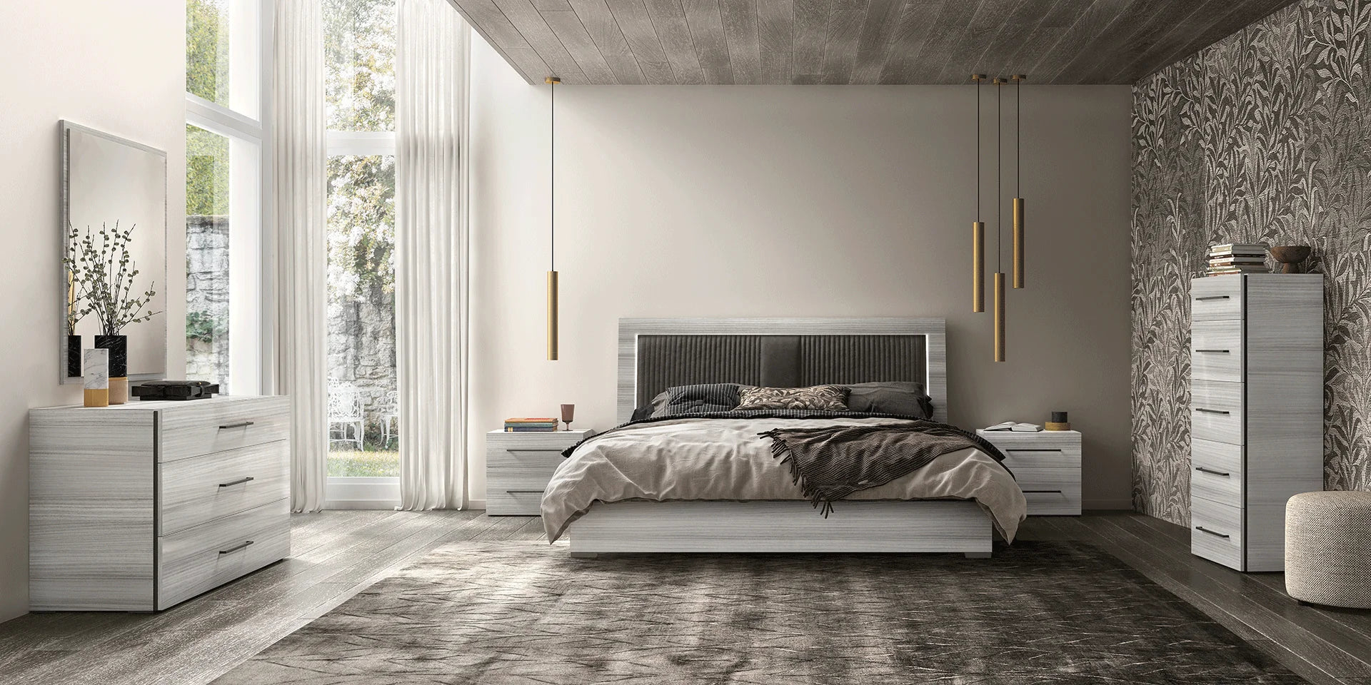 Luxury Modern Malta Bedroom Collection European Style for Villa