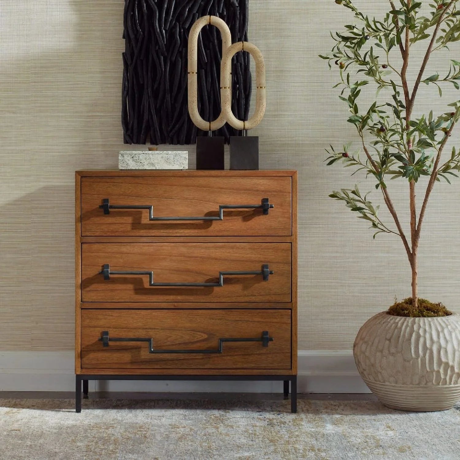 Luxury Modern Mango Wood Chest European Style for Villa