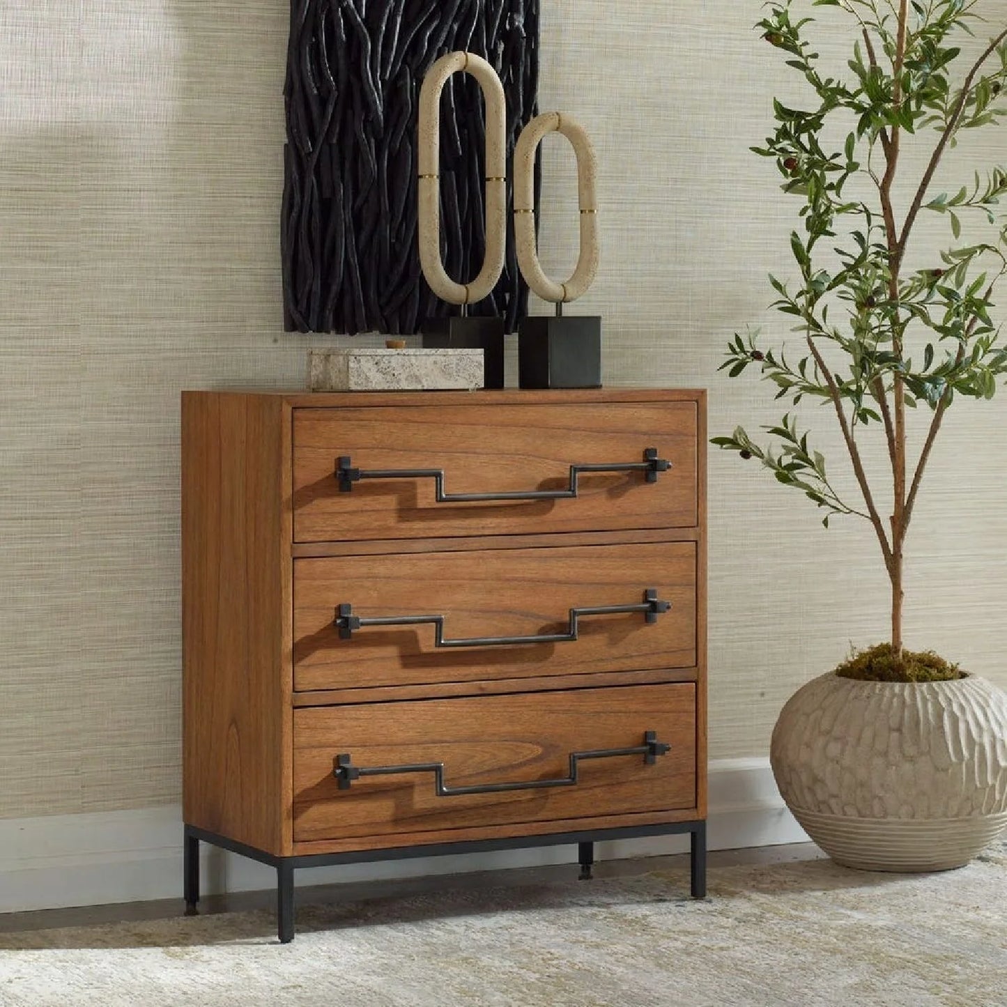 Luxury Modern Mango Wood Chest European Style for Villa