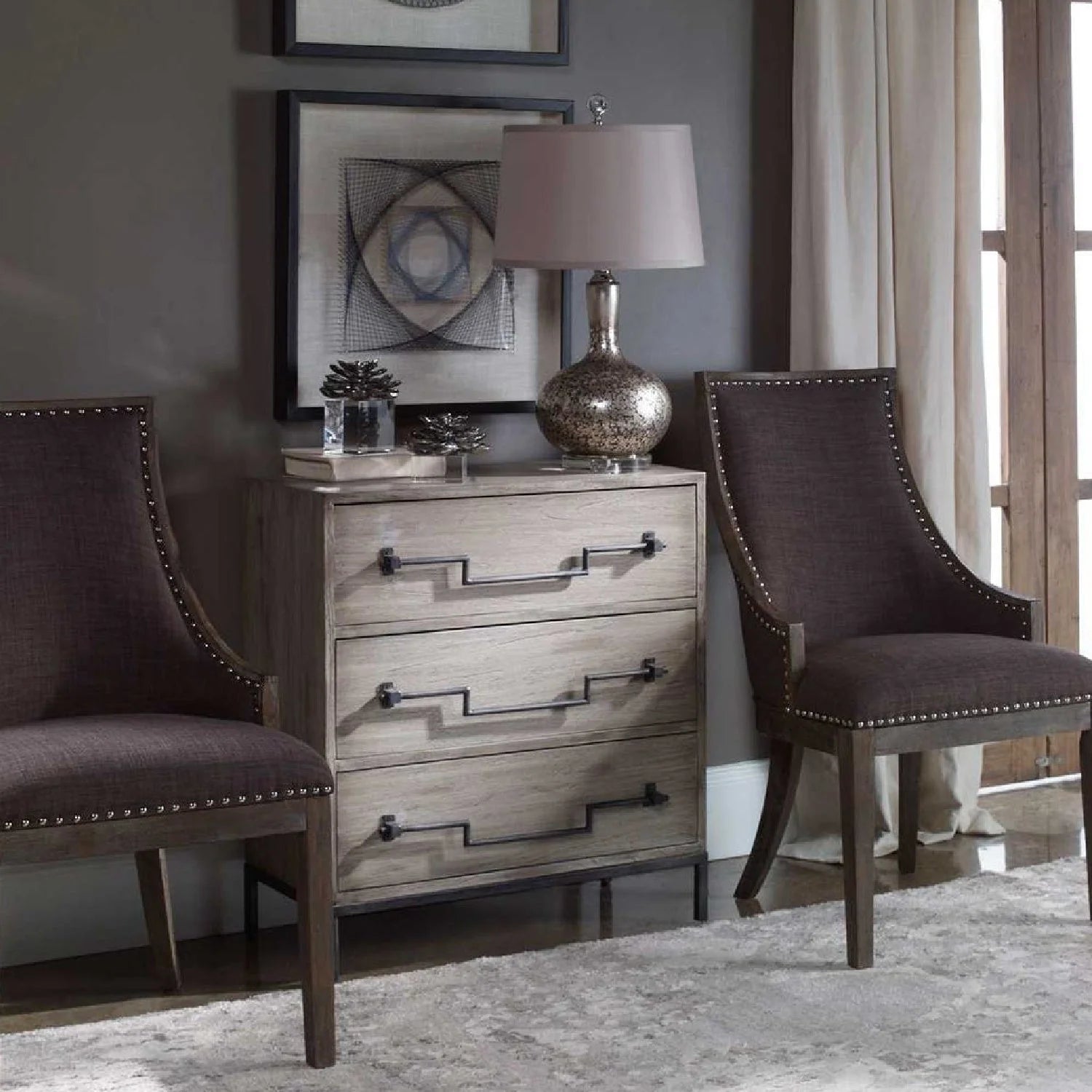 Luxury Modern Mango Wood Chest European Style for Villa