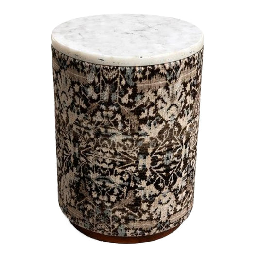Luxury Modern Marble Drum Ottoman European Style for Villa
