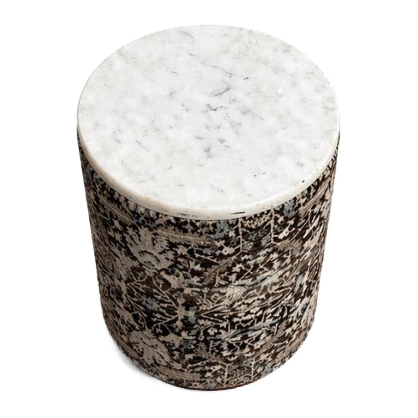 Luxury Modern Marble Drum Ottoman European Style for Villa