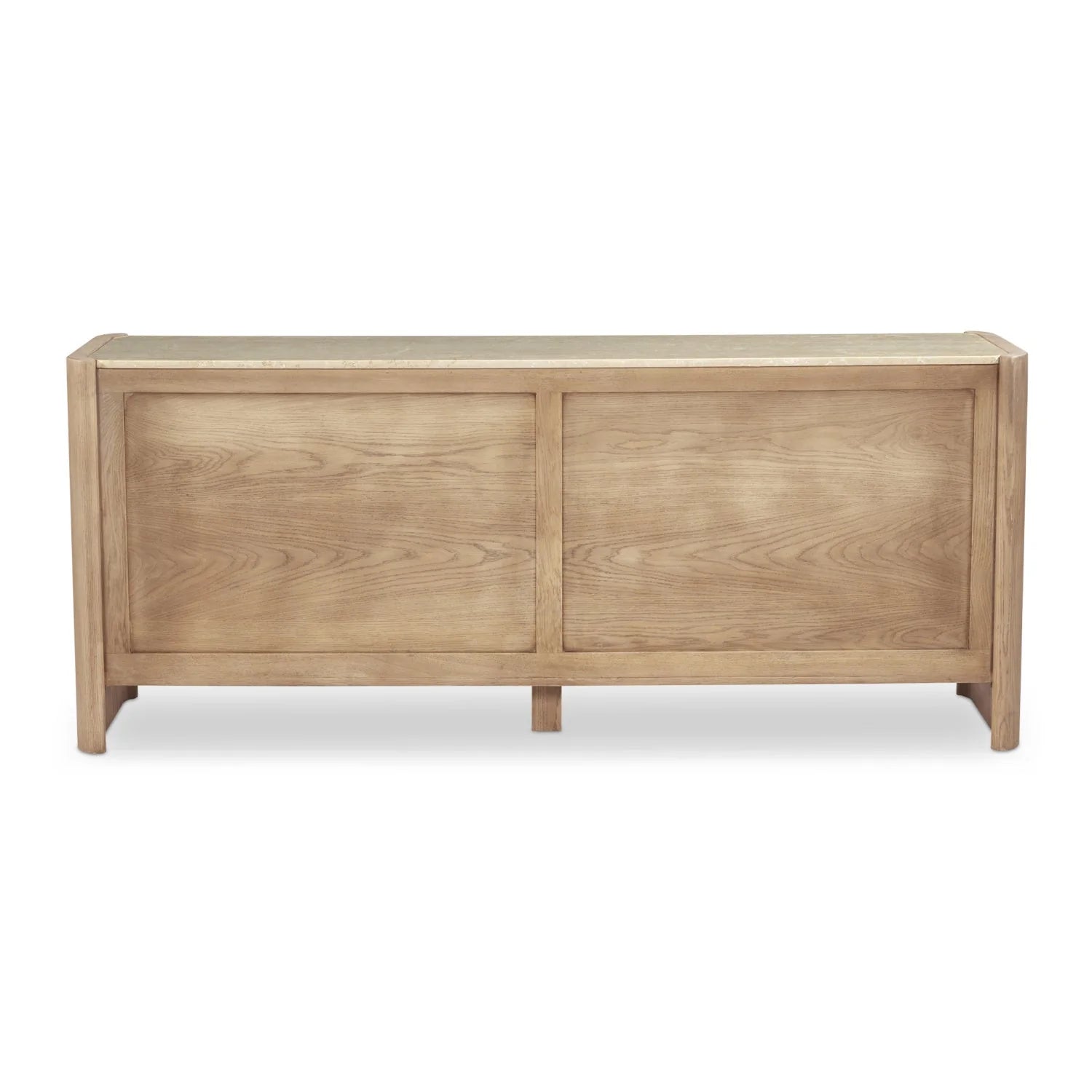 Luxury Modern Marble Top Oak 6-Drawer Dresser European Style for Villa