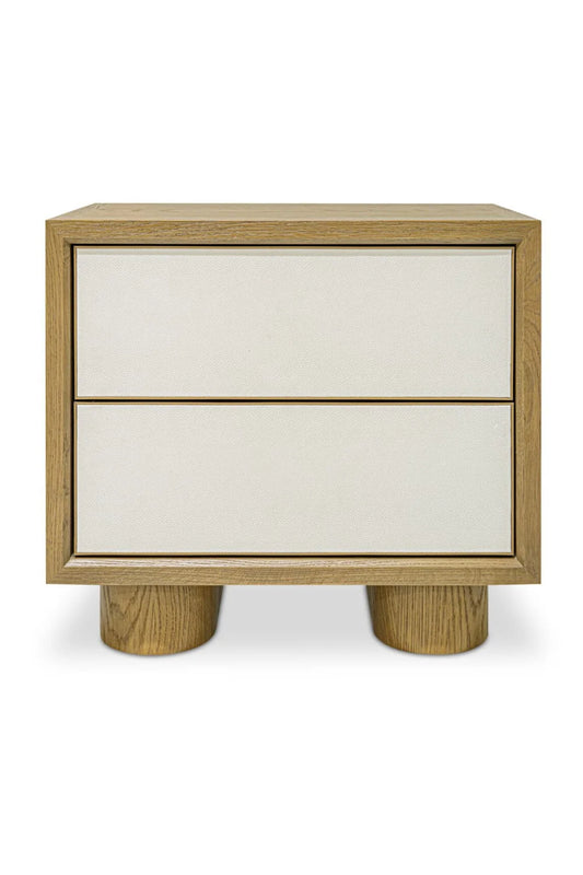 Luxury Modern Marcelle Shagreen Nightstand European Style for Villa