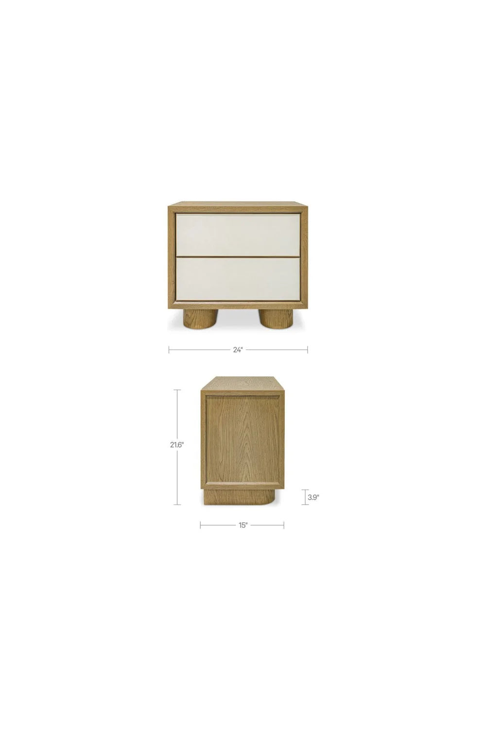 Luxury Modern Marcelle Shagreen Nightstand European Style for Villa