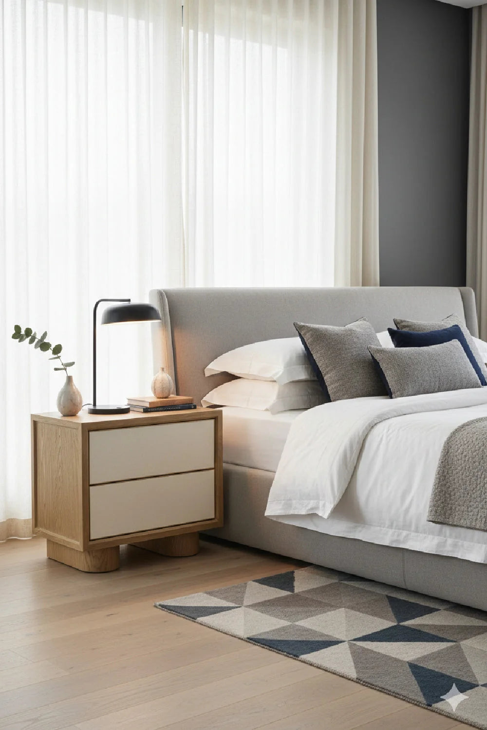 Luxury Modern Marcelle Shagreen Nightstand European Style for Villa