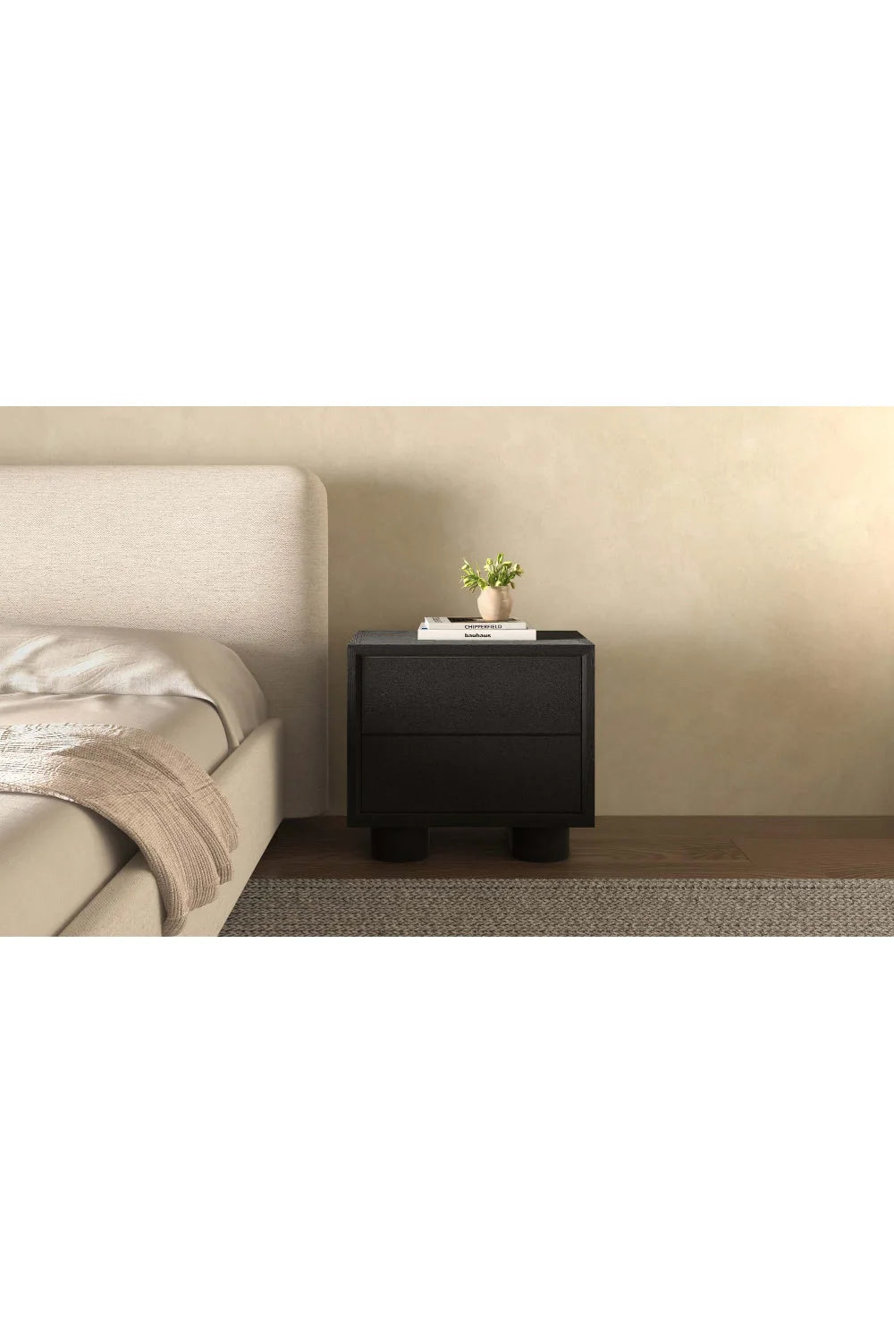 Luxury Modern Marcelle Shagreen Nightstand European Style for Villa