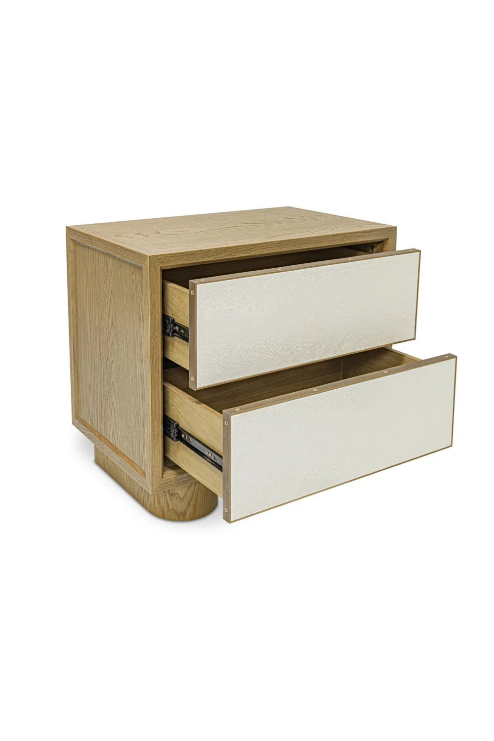 Luxury Modern Marcelle Shagreen Nightstand European Style for Villa